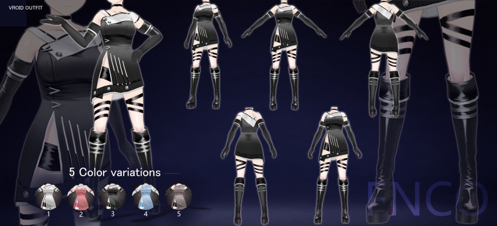 Vroid -デート服/职业服-5色/Date attire