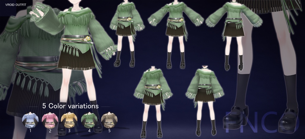 Vroid -デート服A/职业服-5色/Date attire A