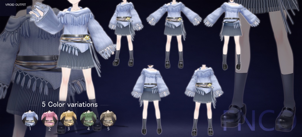 Vroid -デート服A/职业服-5色/Date attire A