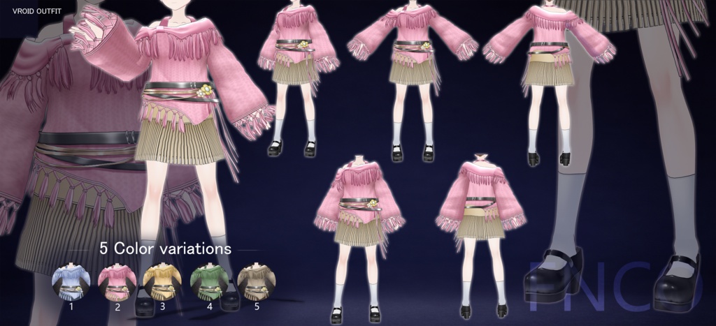 Vroid -デート服A/职业服-5色/Date attire A