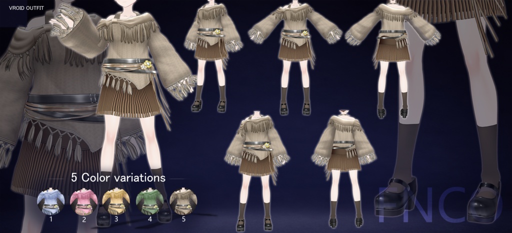 Vroid -デート服A/职业服-5色/Date attire A