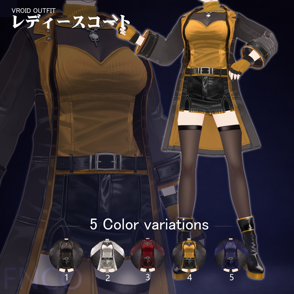 Vroid -レディースコート/职业服-5色/Ladies' coat