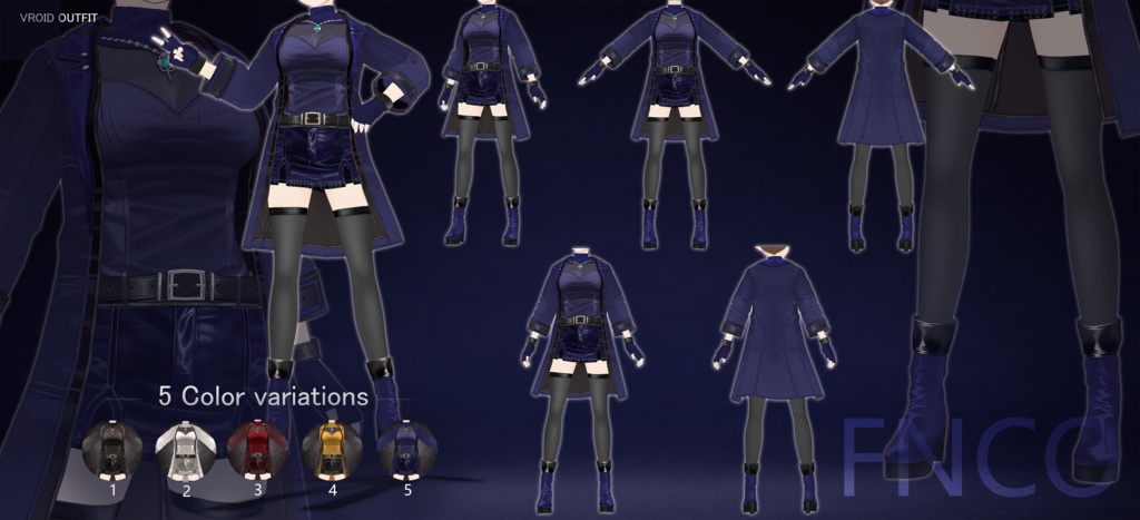 Vroid -レディースコート/职业服-5色/Ladies' coat