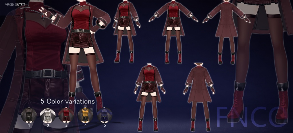 Vroid -レディースコート/职业服-5色/Ladies' coat