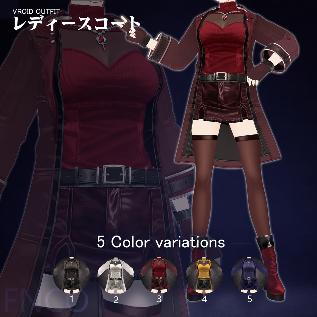 Vroid -レディースコート/职业服-5色/Ladies' coat