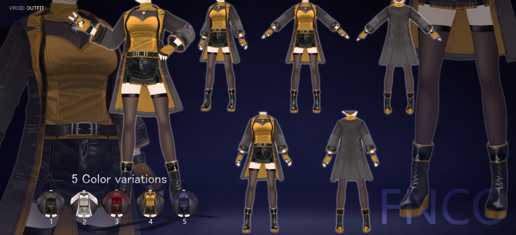 Vroid -レディースコート/职业服-5色/Ladies' coat