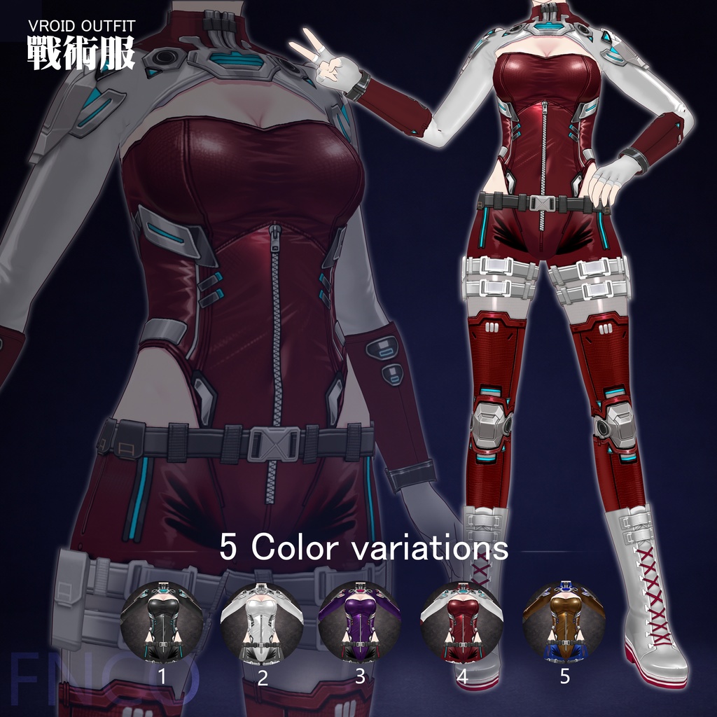 Vroid -戦術服/职业服-5色/Surgical gown