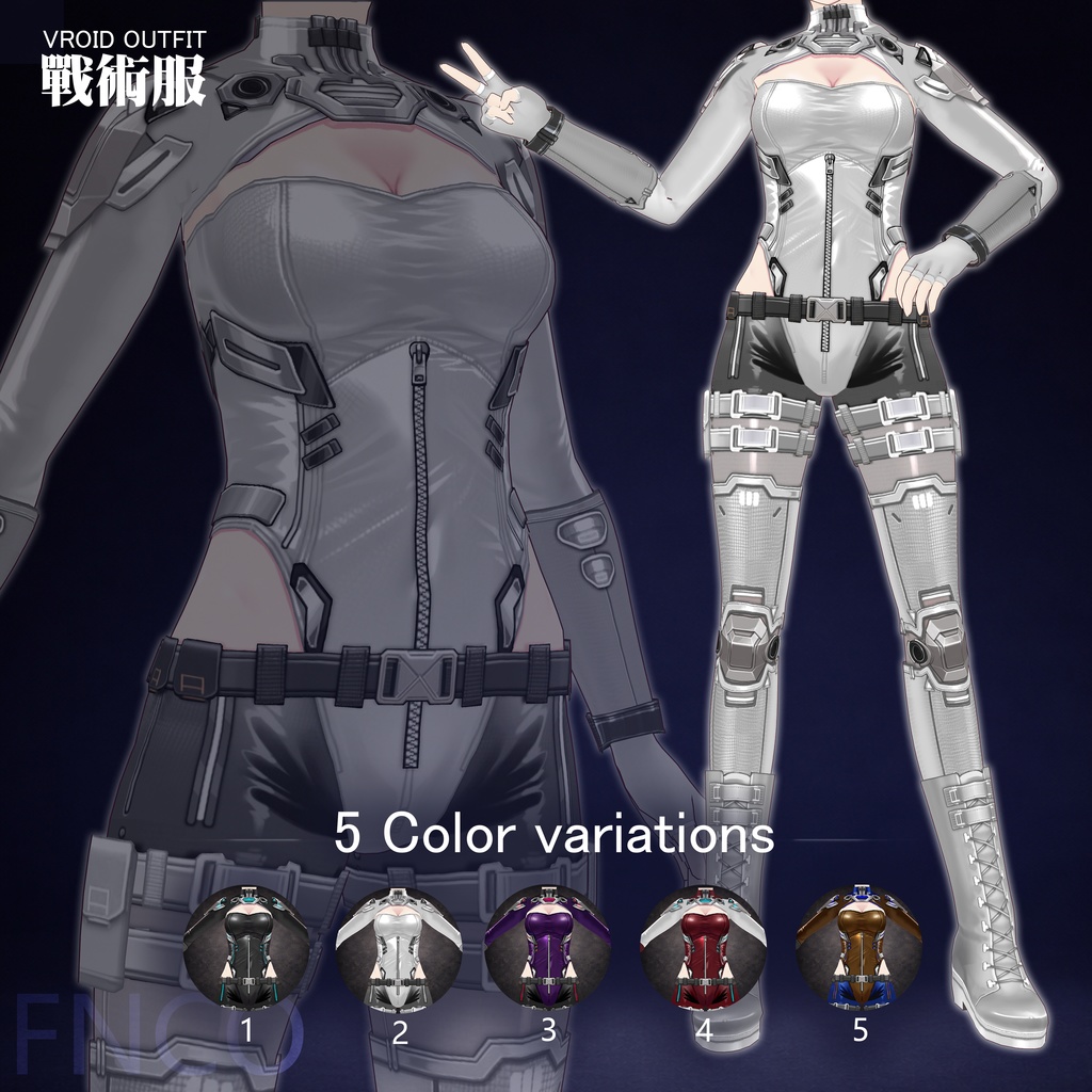 Vroid -戦術服/职业服-5色/Surgical gown