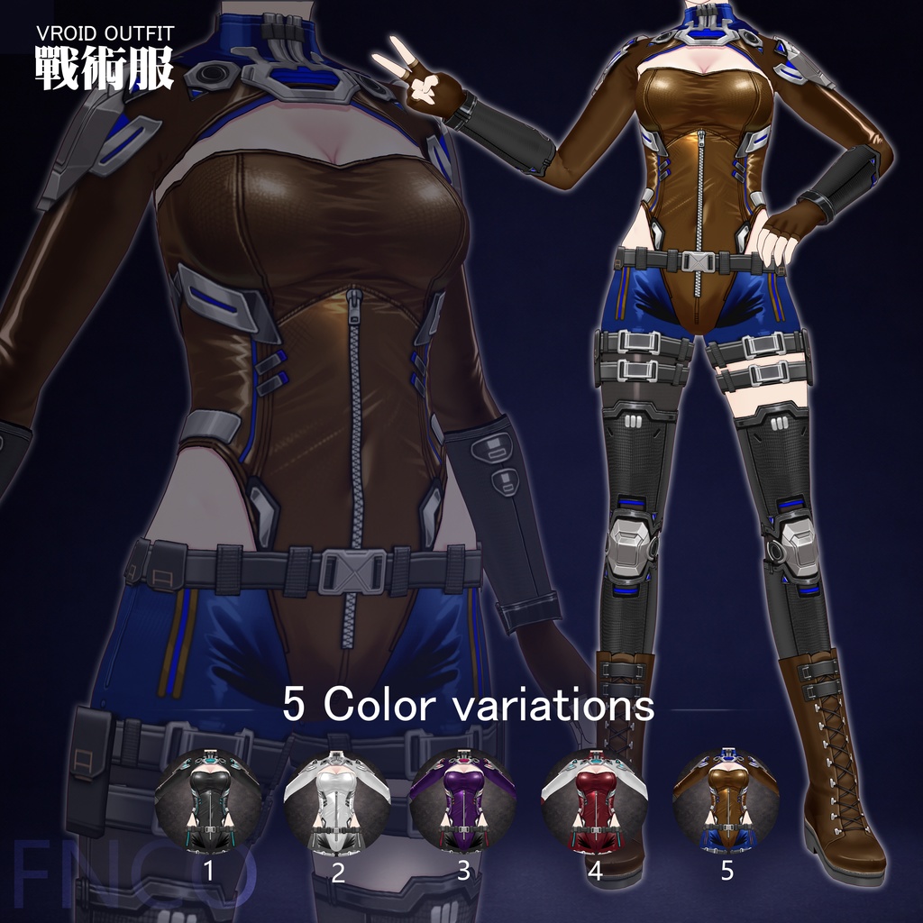 Vroid -戦術服/职业服-5色/Surgical gown