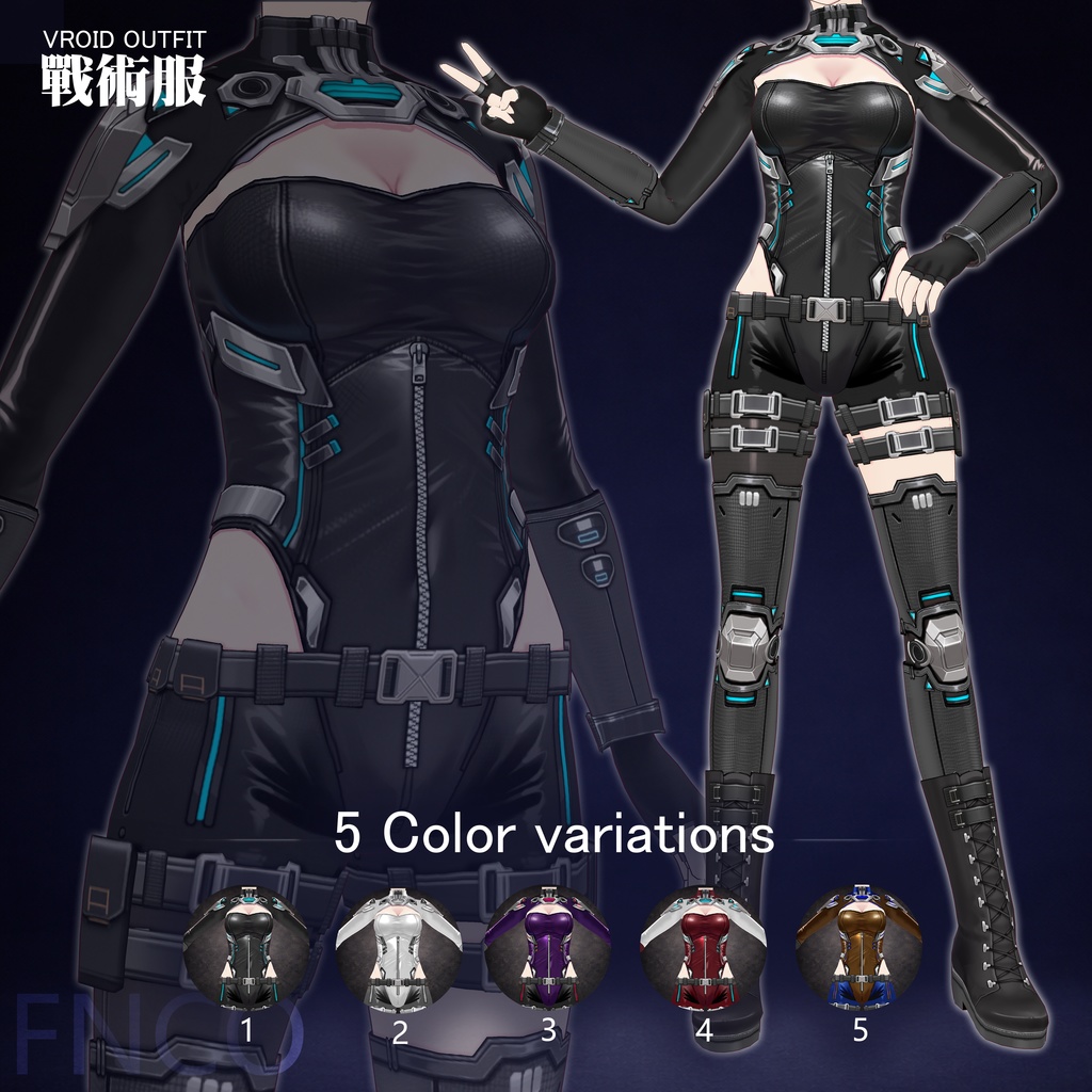 Vroid -戦術服/职业服-5色/Surgical gown