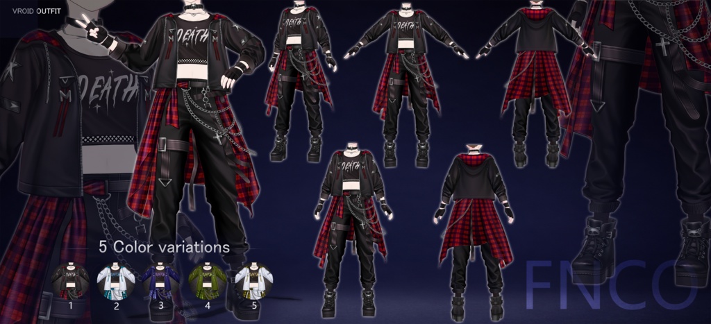 Vroid - ニュートラル- ストリートスタイル/职业服-5色/Neutral urban forecasting