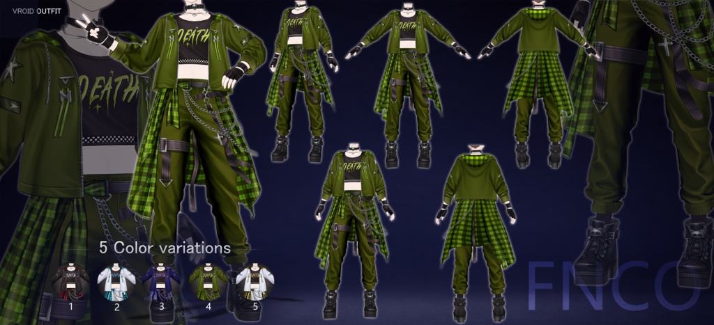 Vroid - ニュートラル- ストリートスタイル/职业服-5色/Neutral urban forecasting