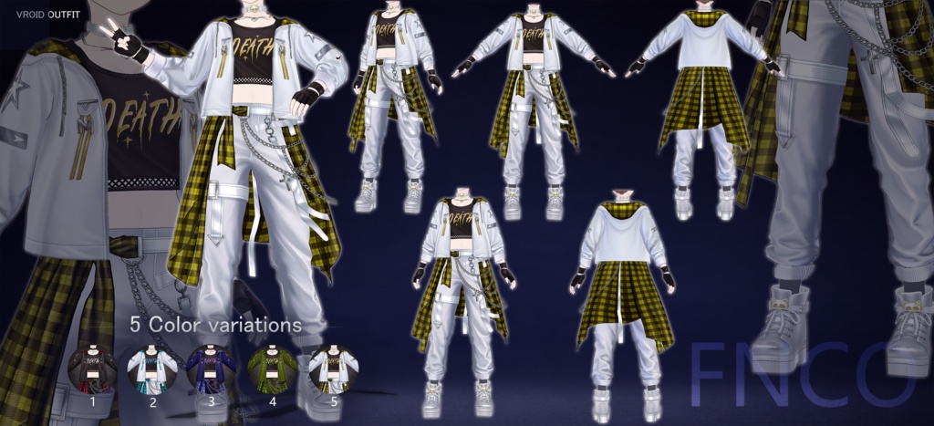 Vroid - ニュートラル- ストリートスタイル/职业服-5色/Neutral urban forecasting