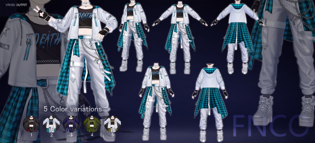 Vroid - ニュートラル- ストリートスタイル/职业服-5色/Neutral urban forecasting