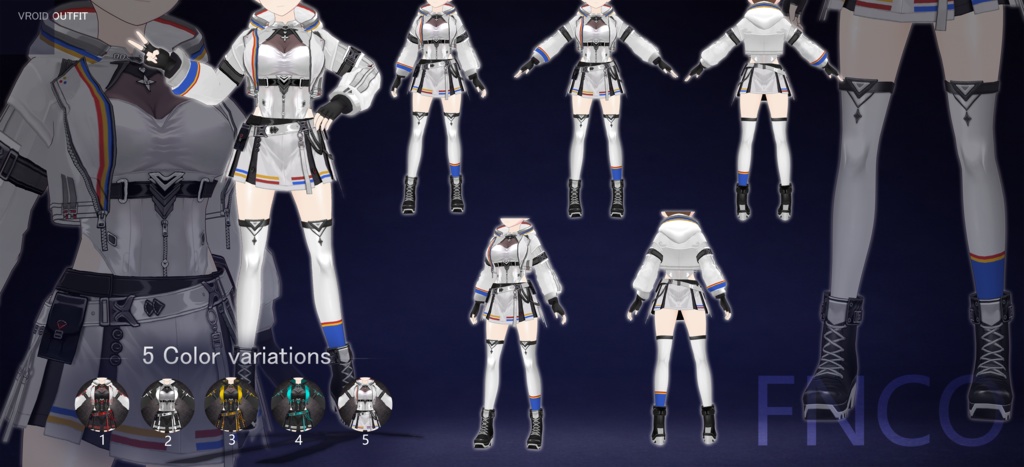 Vroid - 戦術服MAX/职业服-5色/Tactical suit MAX