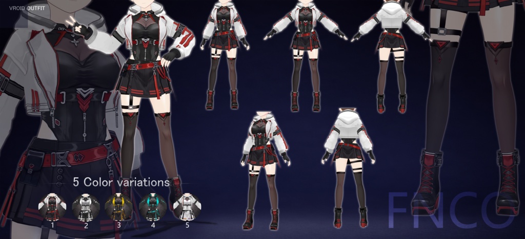 Vroid - 戦術服MAX/职业服-5色/Tactical suit MAX