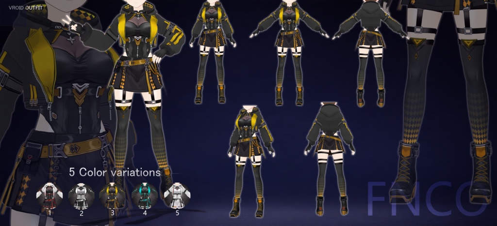 Vroid - 戦術服MAX/职业服-5色/Tactical suit MAX