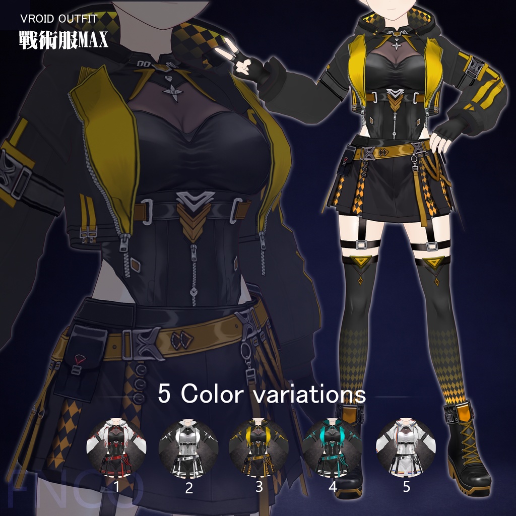 Vroid - 戦術服MAX/职业服-5色/Tactical suit MAX