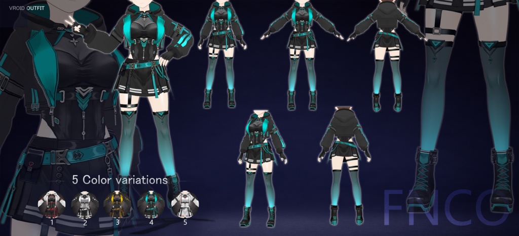 Vroid - 戦術服MAX/职业服-5色/Tactical suit MAX