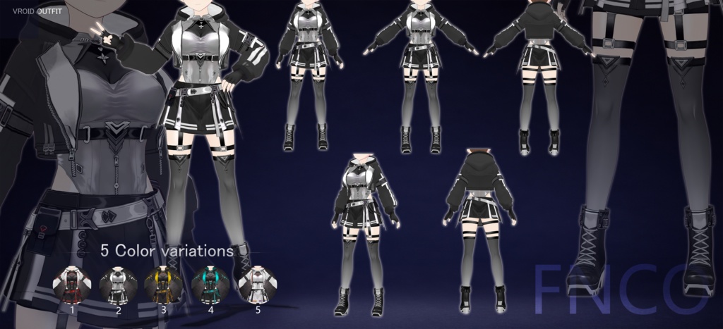 Vroid - 戦術服MAX/职业服-5色/Tactical suit MAX