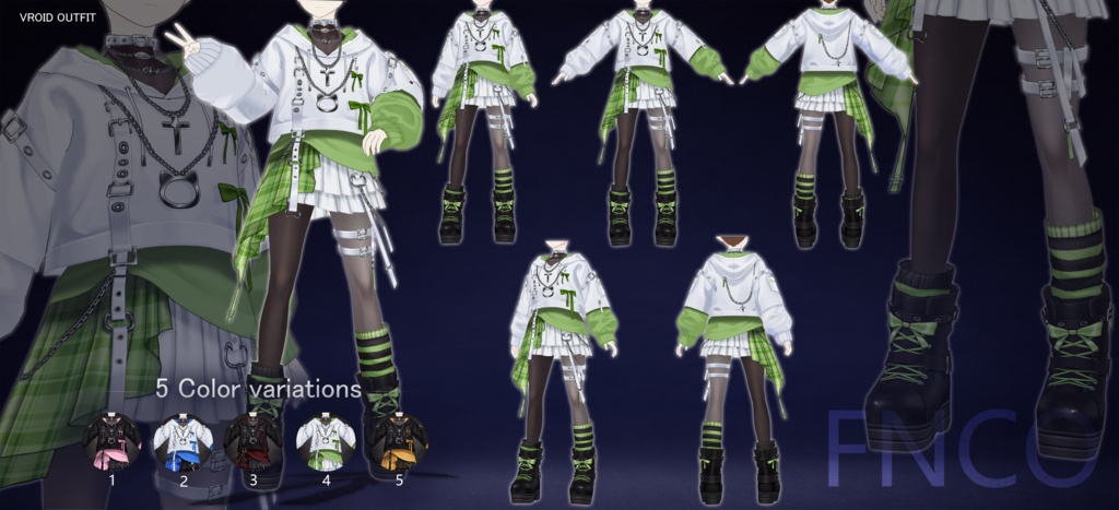 Vroid - ストリートスーツMAX/职业服-5色/Street suit MAX