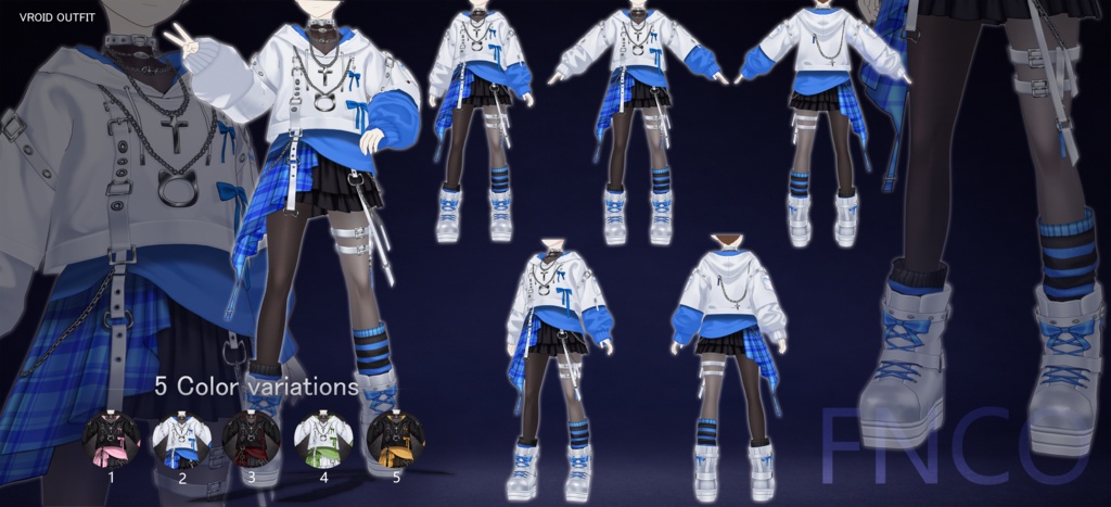 Vroid - ストリートスーツMAX/职业服-5色/Street suit MAX