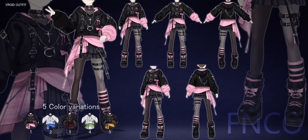 Vroid - ストリートスーツMAX/职业服-5色/Street suit MAX