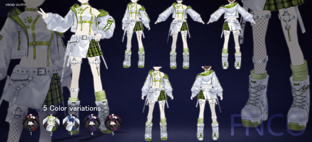 Vroid - ストリートスーツSSR/职业服-5色/Street Set SSR