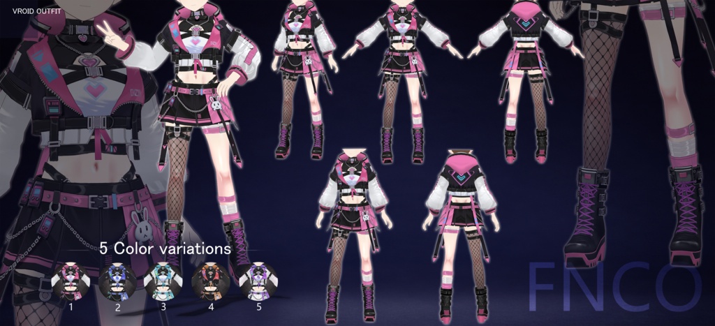 Vroid - 星海レンジャーMAX/职业服-5色/Star Sea Ranger MAX