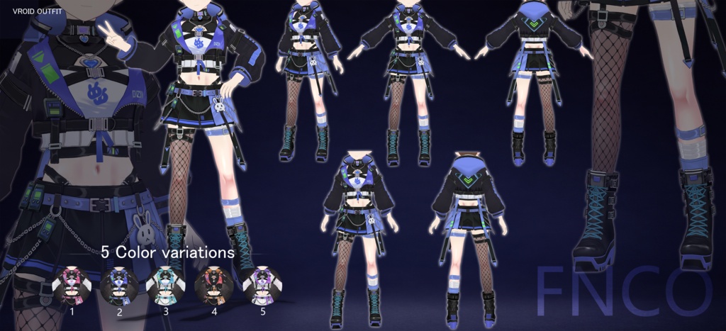 Vroid - 星海レンジャーMAX/职业服-5色/Star Sea Ranger MAX