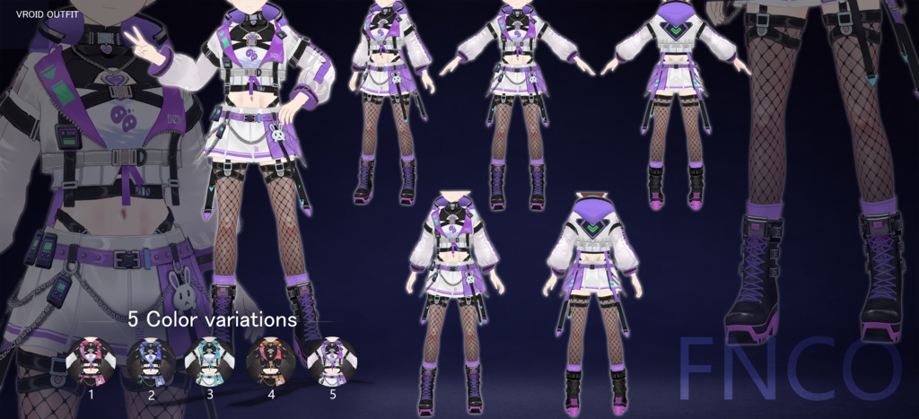 Vroid - 星海レンジャーMAX/职业服-5色/Star Sea Ranger MAX