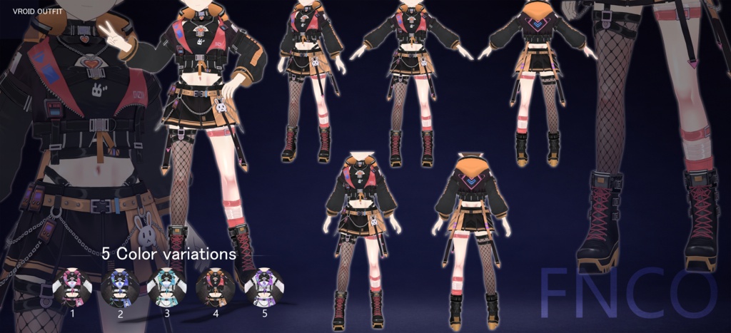 Vroid - 星海レンジャーMAX/职业服-5色/Star Sea Ranger MAX