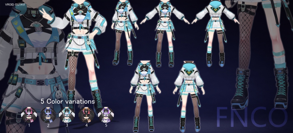Vroid - 星海レンジャーMAX/职业服-5色/Star Sea Ranger MAX