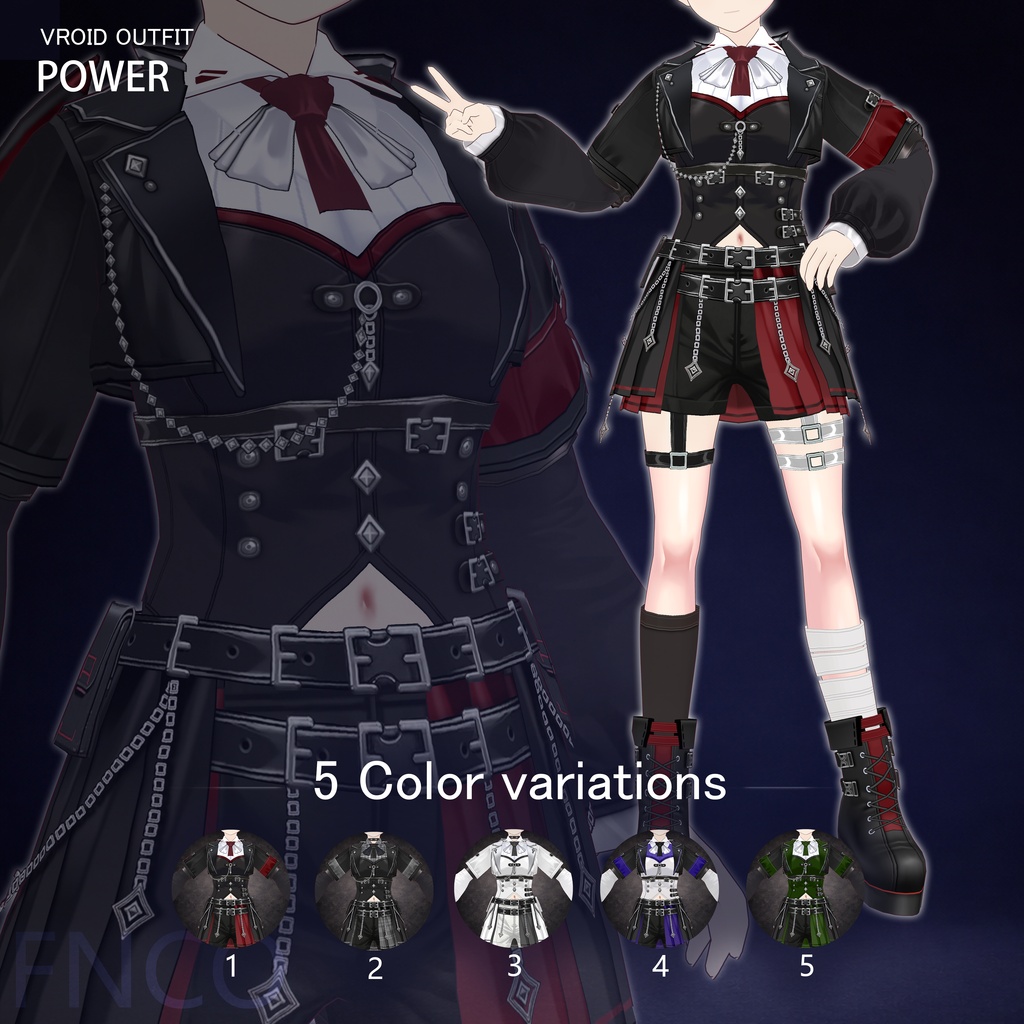 Vroid - 権勢/职业服-5色/POWER