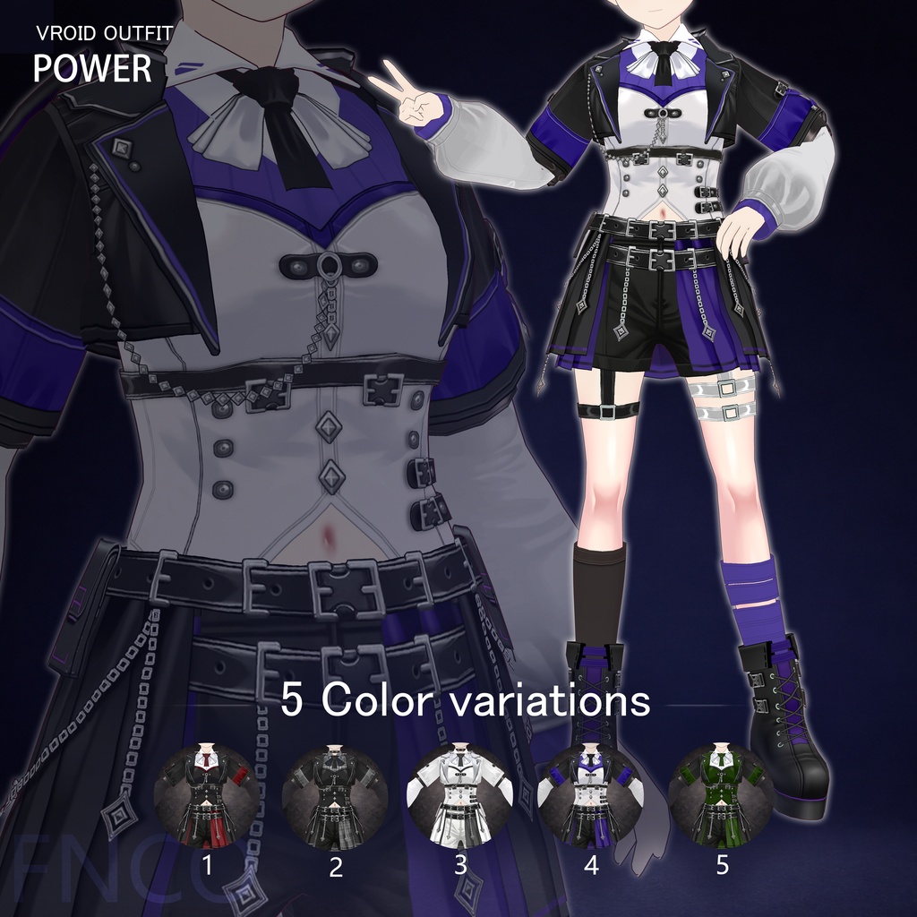 Vroid - 権勢/职业服-5色/POWER
