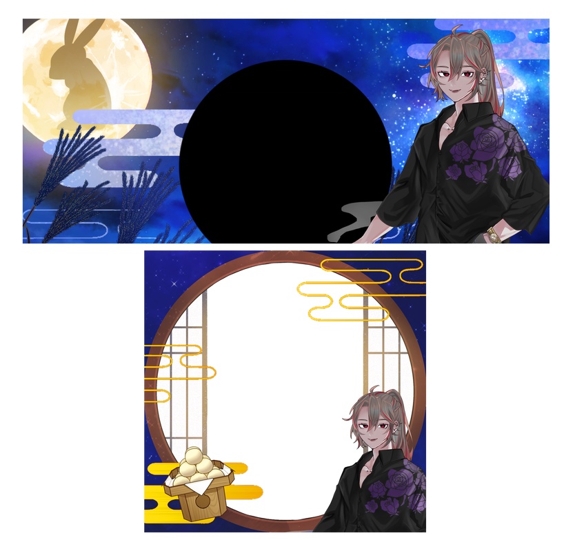 【IRIAM】お月見アイコンリング・ヘッダー