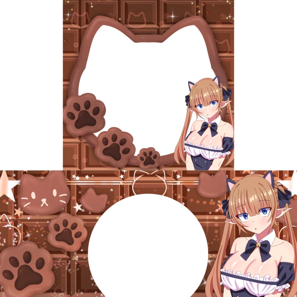【IRIAM】猫チョコアイコンリング・ヘッダー