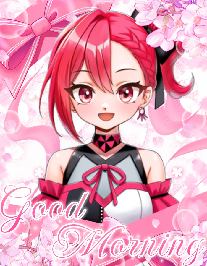 【おはV素材】桜とリボンのおはV