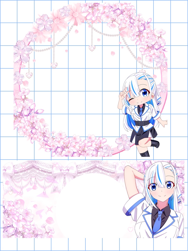 【IRIAM素材】ジュエリーな桜アイコンリング・ヘッダー