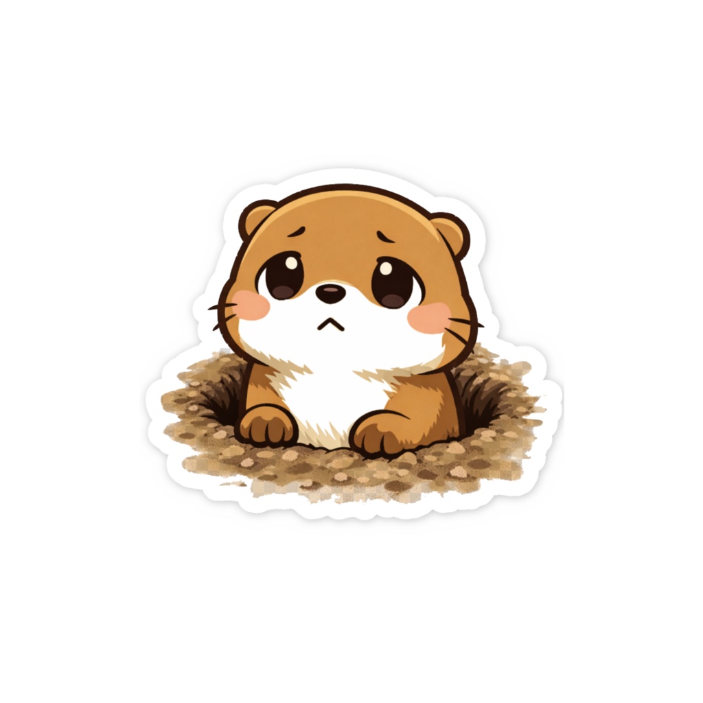 一歩出ただけで満足するオグロプレーリードッグ|チョコリス