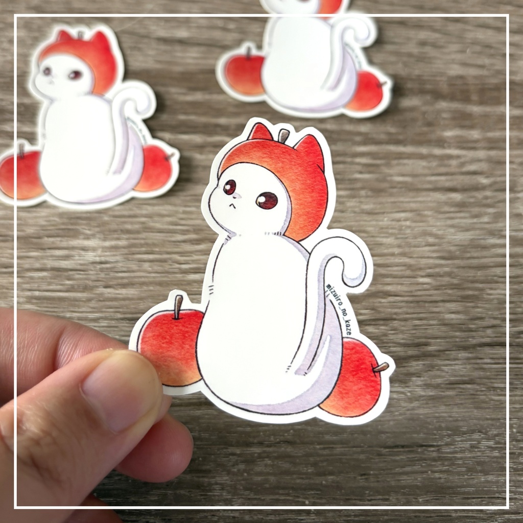 りんごねこステッカー