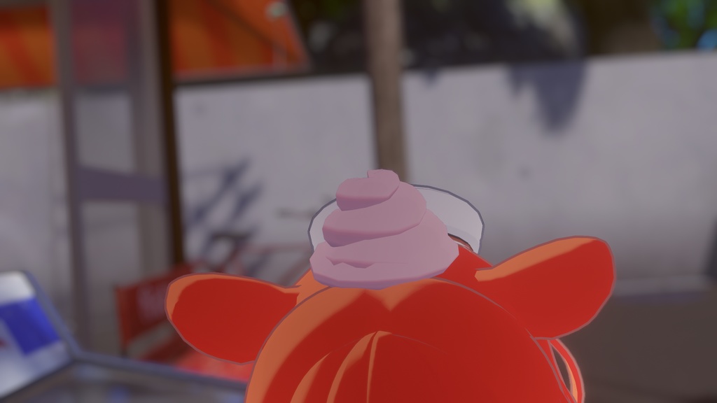 【無料】頭に乗せるソフトクリーム(揺れる!)