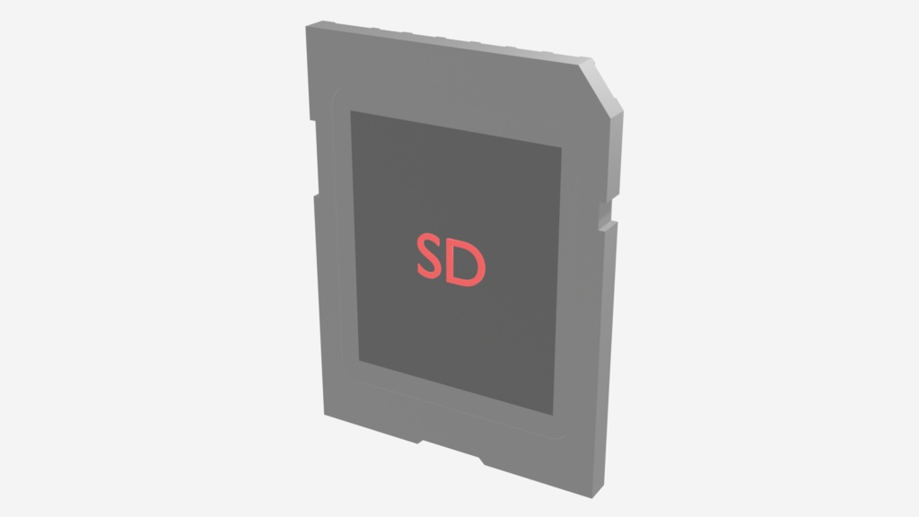 【3Dモデル】普通のSDカード【無料】