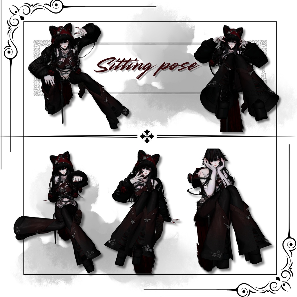 ♡15種類! free pose set ♡ 支援版モーション+5種類