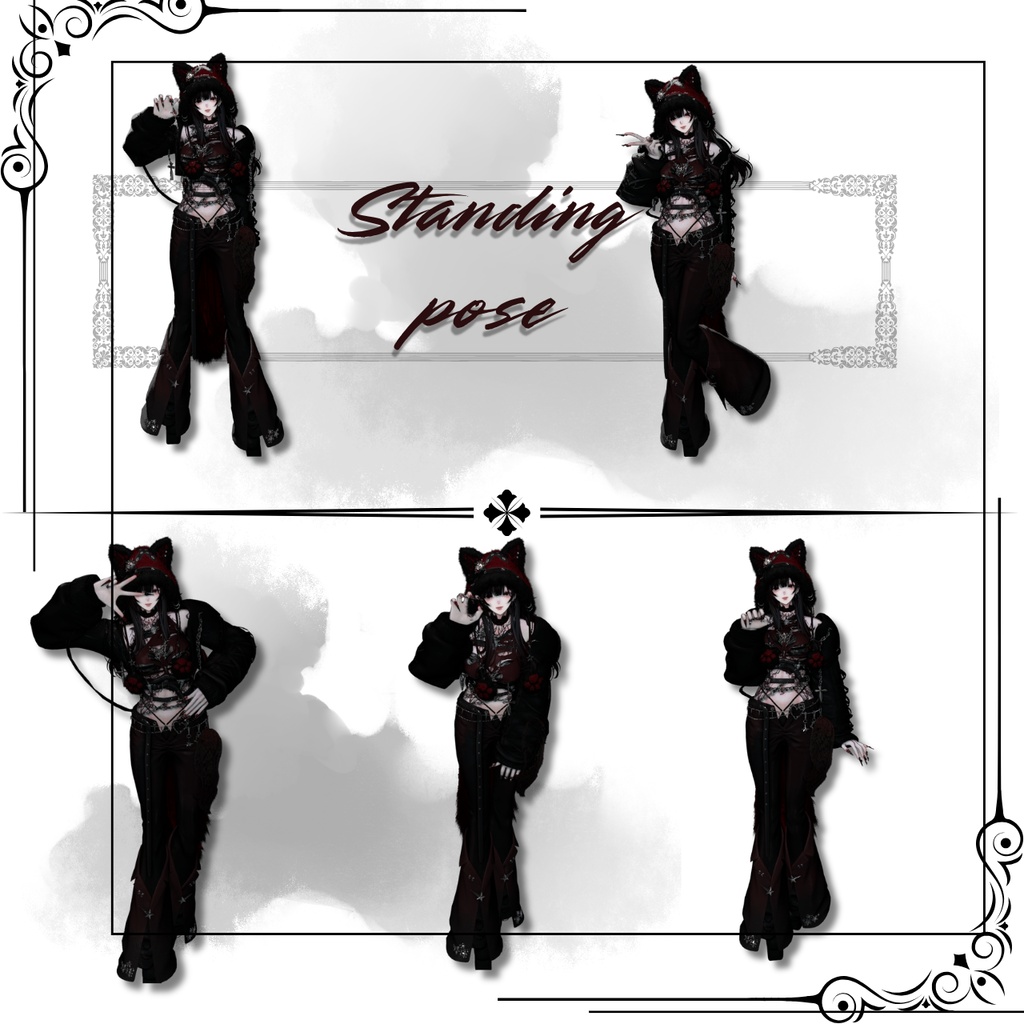♡15種類! free pose set ♡ 支援版モーション+5種類