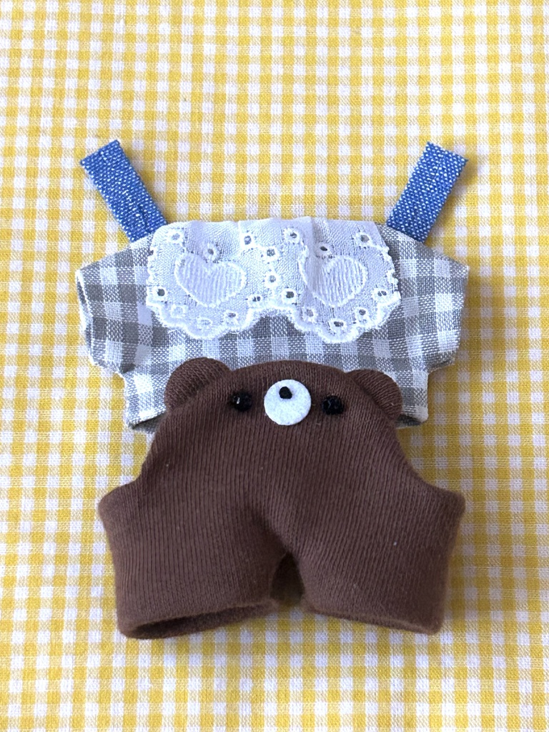 クマちゃんサロペット&シャツセット