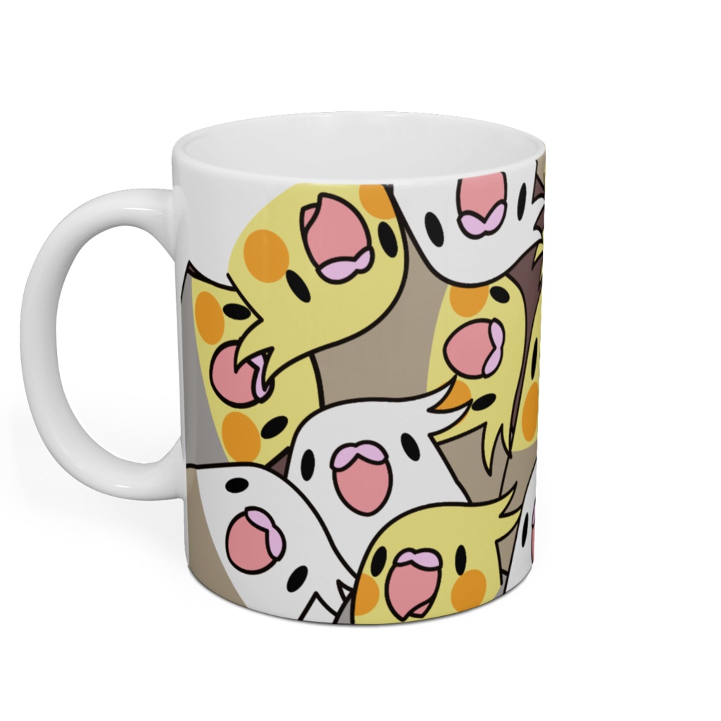 みっちりむっちり過密オカメインコさんマグ【まめるりはことり】