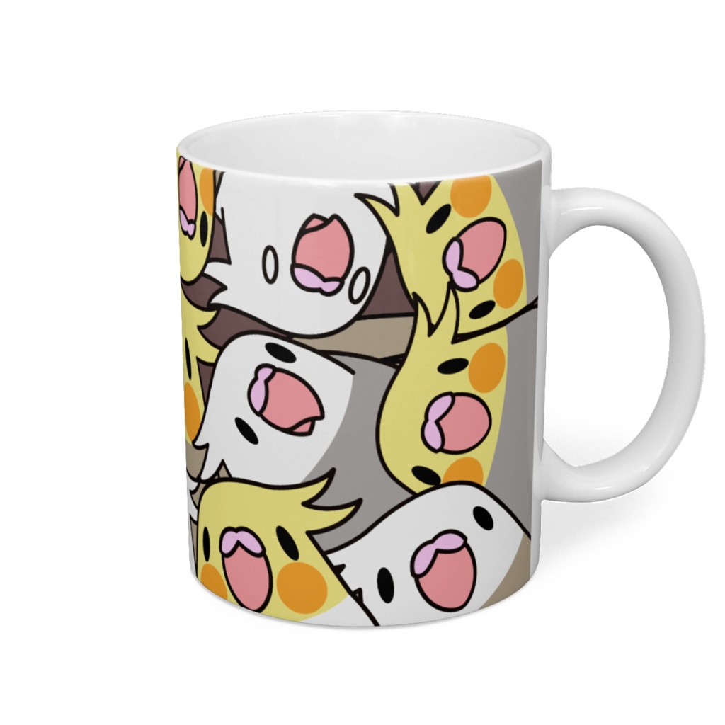 みっちりむっちり過密オカメインコさんマグ【まめるりはことり】