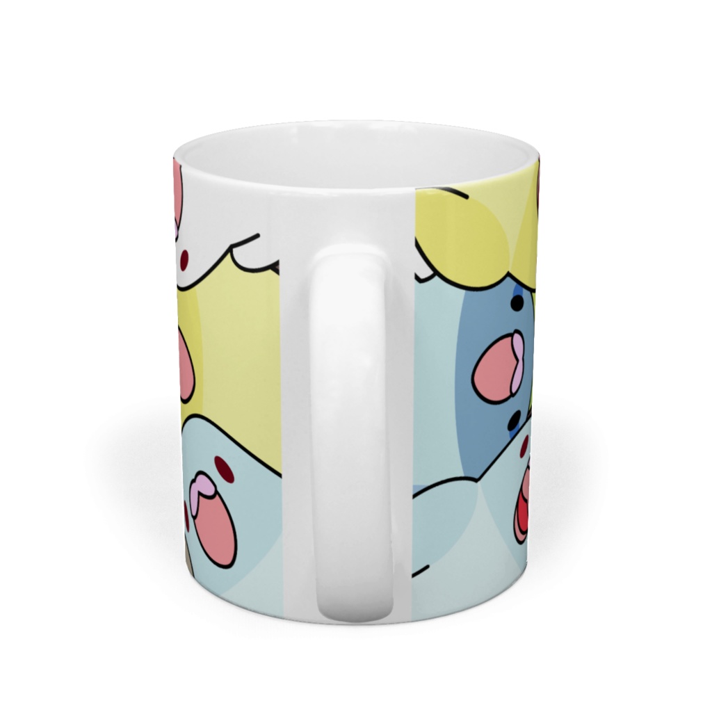 みっちりむっちり過密マメルリハさんマグ【まめるりはことり】