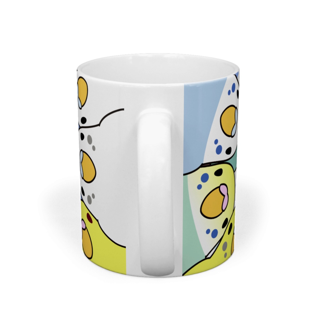 みっちりむっちり過密セキセイインコさんマグ【まめるりはことり】